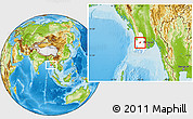 Physical Location Map of Kyaunggon, highlighted parent region