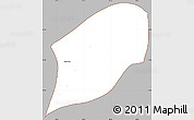 Gray Simple Map of Kyaunggon, cropped outside