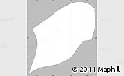 Gray Simple Map of Kyaunggon, single color outside