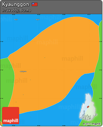 Political Simple Map of Kyaunggon