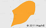 Political Simple Map of Kyaunggon, single color outside
