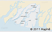 Classic Style 3D Map of Labutta, single color outside