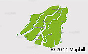 Physical 3D Map of Labutta, cropped outside