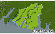 Physical 3D Map of Labutta, darken