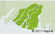 Physical 3D Map of Labutta, lighten