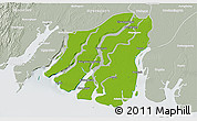 Physical 3D Map of Labutta, lighten, semi-desaturated