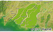 Physical 3D Map of Labutta, satellite outside