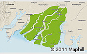 Physical 3D Map of Labutta, shaded relief outside