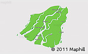 Political 3D Map of Labutta, cropped outside