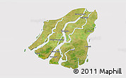 Satellite 3D Map of Labutta, cropped outside