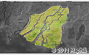 Satellite 3D Map of Labutta, darken, desaturated