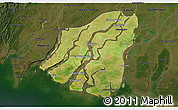 Satellite 3D Map of Labutta, darken