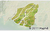 Satellite 3D Map of Labutta, lighten