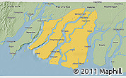 Savanna Style 3D Map of Labutta