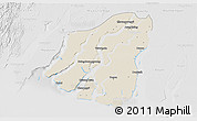 Shaded Relief 3D Map of Labutta, lighten, desaturated