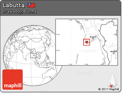 Blank Location Map of Labutta