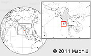 Blank Location Map of Labutta, highlighted country, within the entire country