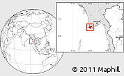 Blank Location Map of Labutta, highlighted country