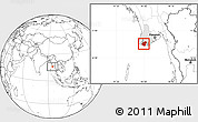 Blank Location Map of Labutta, highlighted parent region