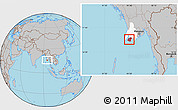 Gray Location Map of Labutta, highlighted parent region