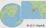 Savanna Style Location Map of Labutta