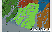 Political Map of Labutta, darken