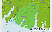 Political Map of Labutta, physical outside