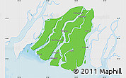 Political Map of Labutta, single color outside