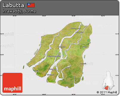 Satellite Map of Labutta, cropped outside