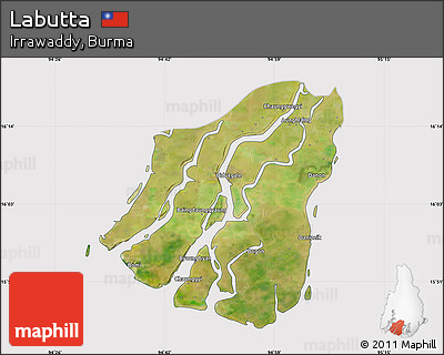 Satellite Map of Labutta, cropped outside