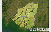 Satellite Map of Labutta, darken