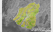 Satellite Map of Labutta, desaturated