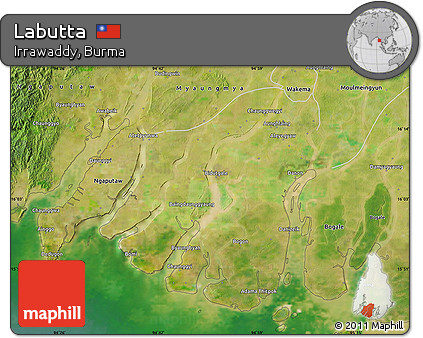 Satellite Map of Labutta