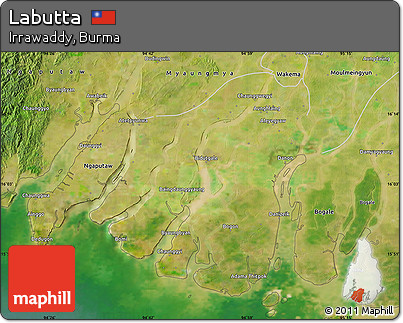 Satellite Map of Labutta
