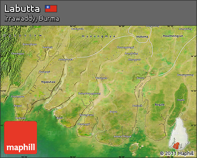 Satellite Map of Labutta