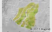Satellite Map of Labutta, lighten, desaturated