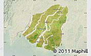 Satellite Map of Labutta, lighten