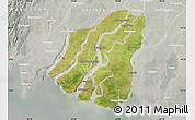 Satellite Map of Labutta, lighten, semi-desaturated