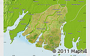 Satellite Map of Labutta, physical outside