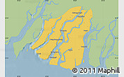 Savanna Style Map of Labutta, single color outside
