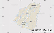 Shaded Relief Map of Labutta, cropped outside