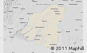 Shaded Relief Map of Labutta, desaturated