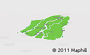 Political Panoramic Map of Labutta, cropped outside