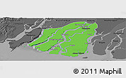 Political Panoramic Map of Labutta, darken, desaturated