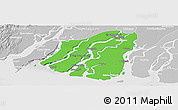 Political Panoramic Map of Labutta, lighten, desaturated