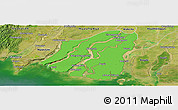 Political Panoramic Map of Labutta, satellite outside
