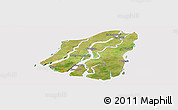 Satellite Panoramic Map of Labutta, cropped outside