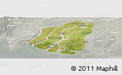 Satellite Panoramic Map of Labutta, lighten, semi-desaturated
