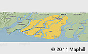 Savanna Style Panoramic Map of Labutta