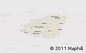 Shaded Relief Panoramic Map of Labutta, cropped outside
